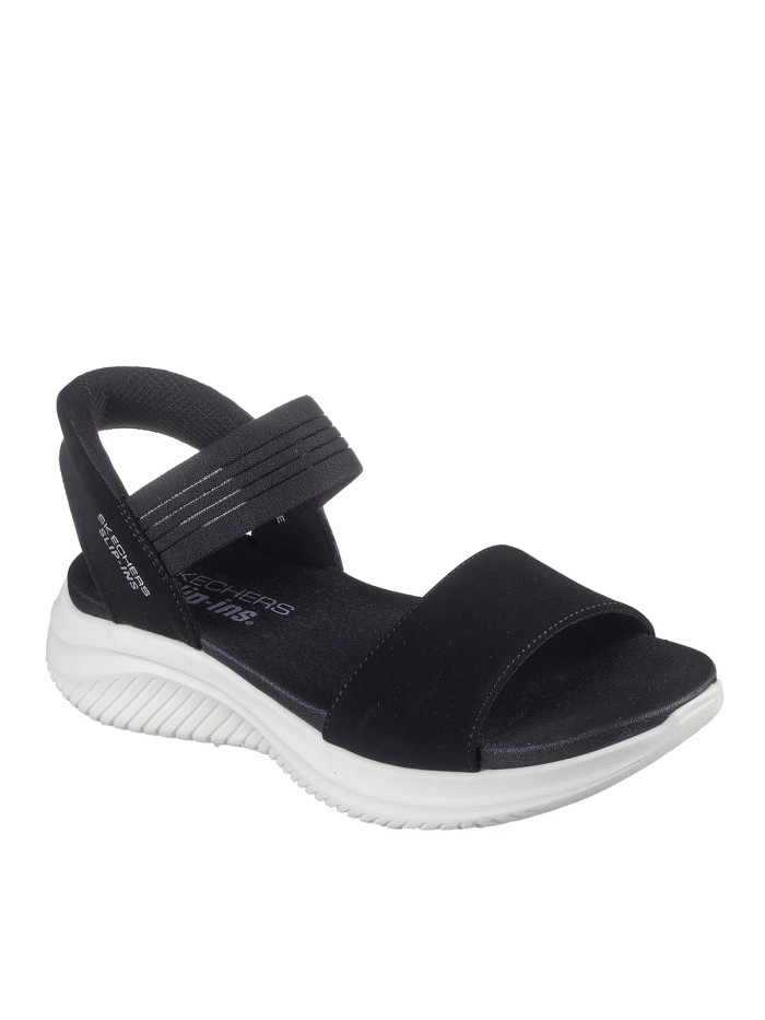 SANDALIAS DE MUJER Skechers 119804 Black Slip-Ins Low Wedge