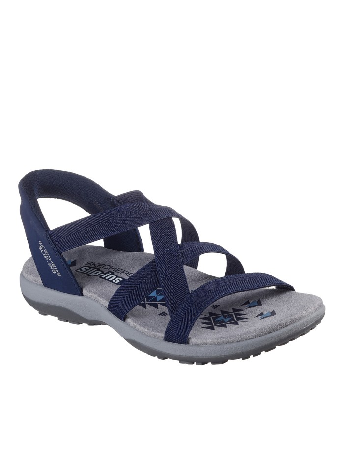 SANDALIAS DE MUJER Skechers Slip-ins: Reggae Slim - Stretch Flex 163460 MARINO