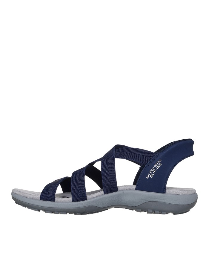 SANDALIAS DE MUJER Skechers Slip-ins: Reggae Slim - Stretch Flex 163460 MARINO