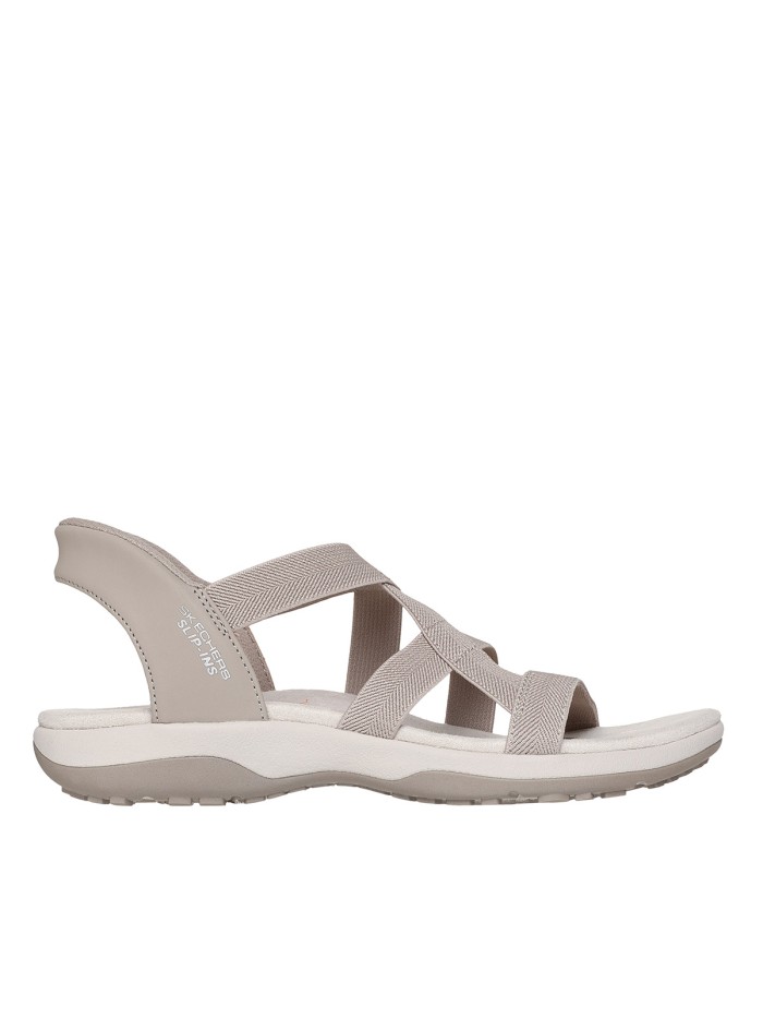 SANDALIAS ELÁSTICAS DE MUJER SKECHERS Slip-ins: Reggae Slim - Stretch Flex 163460 TAUPE