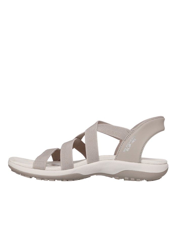 SANDALIAS ELÁSTICAS DE MUJER SKECHERS Slip-ins: Reggae Slim - Stretch Flex 163460 TAUPE