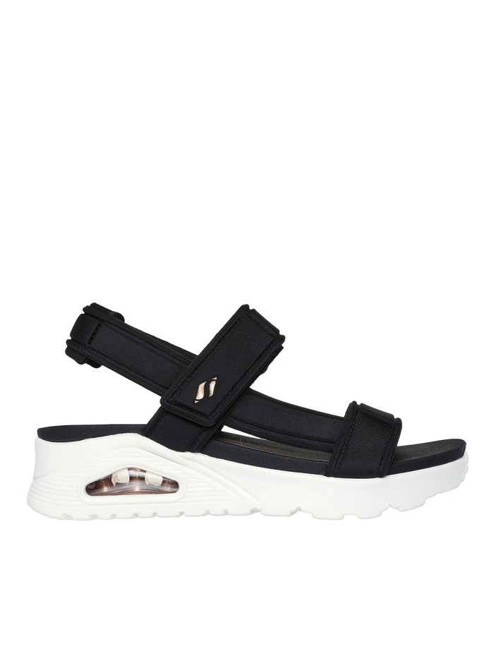 SANDALIAS DE MUJER CON CÁMARA DE AIRE SKECHERS Uno - Summer Stand2 119813 NEGRO