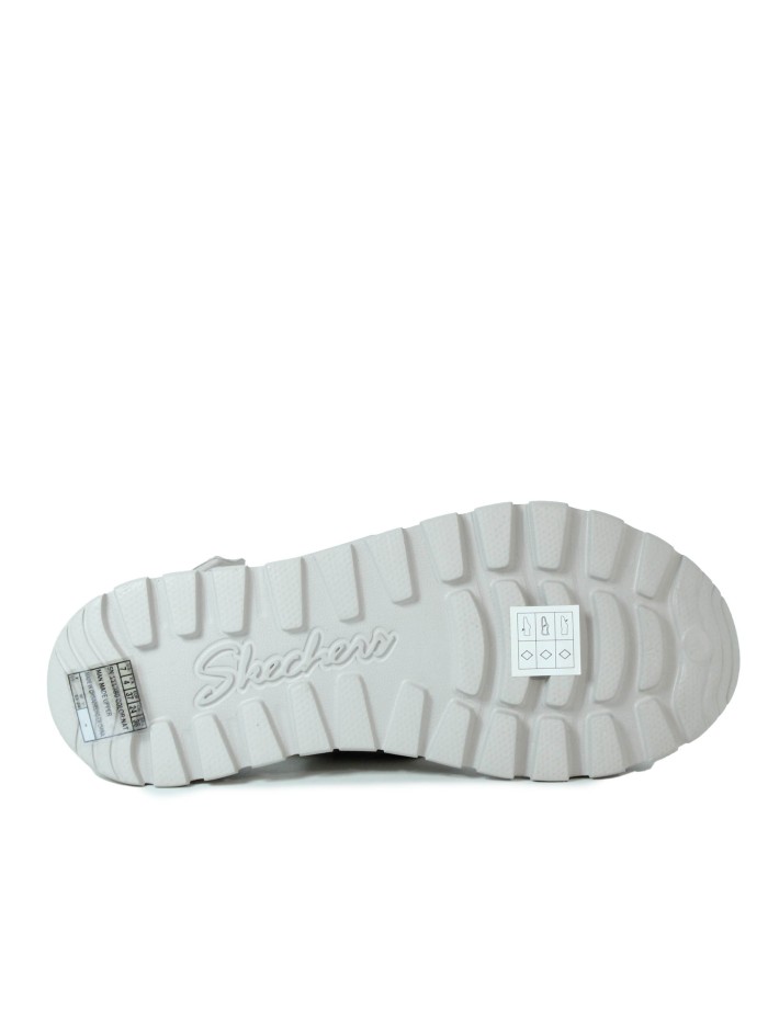 SANDALIA ESTILOSA CON PLATAFORMA FOAMIS: ARCH FIT FOOTSTEPS - DAY DREAM GRIS 111380 SKECHERS GRIS