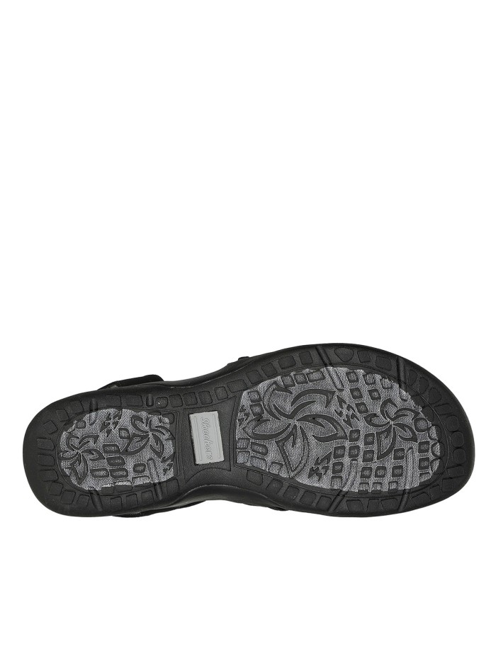 SANDALIA ELÁSTICA Skechers Reggae Slim - Sunnyside 163185 NEGRO