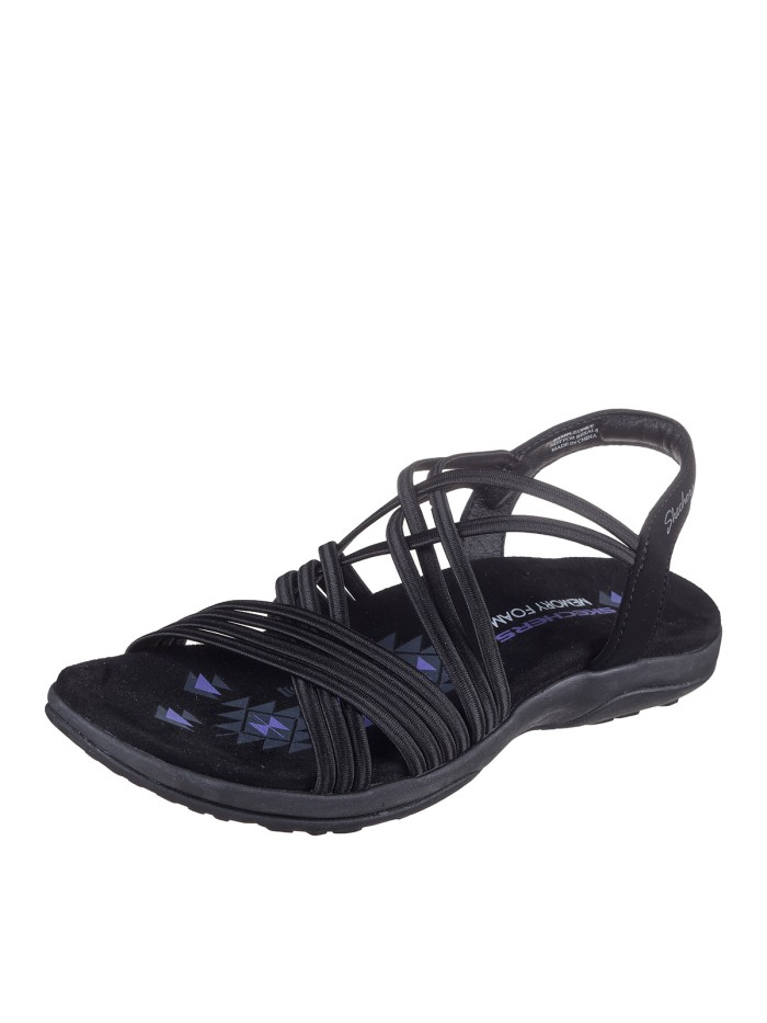 SANDALIA ELÁSTICA Skechers Reggae Slim - Sunnyside 163185 NEGRO