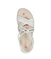 SANDALIA ELÁSTICA Skechers Reggae Slim - Sunnyside 163185 BLANCO
