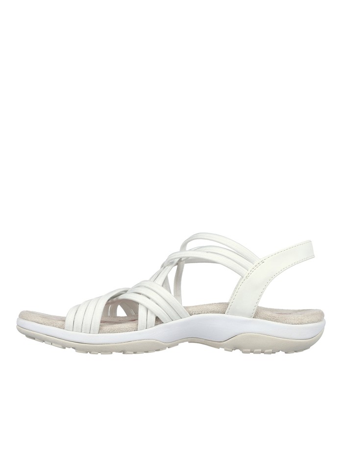 SANDALIA ELÁSTICA Skechers Reggae Slim - Sunnyside 163185 BLANCO