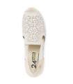 SANDALIAS DE PIEL TROQUELADAS CON CUÑA 24HORAS ATENAS 26453 BEIGE