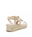 SANDALIA DE TIRAS CON DETALLE DE PEDRERÍA 24 HRS TREKA COMBI 26519 PLATINO