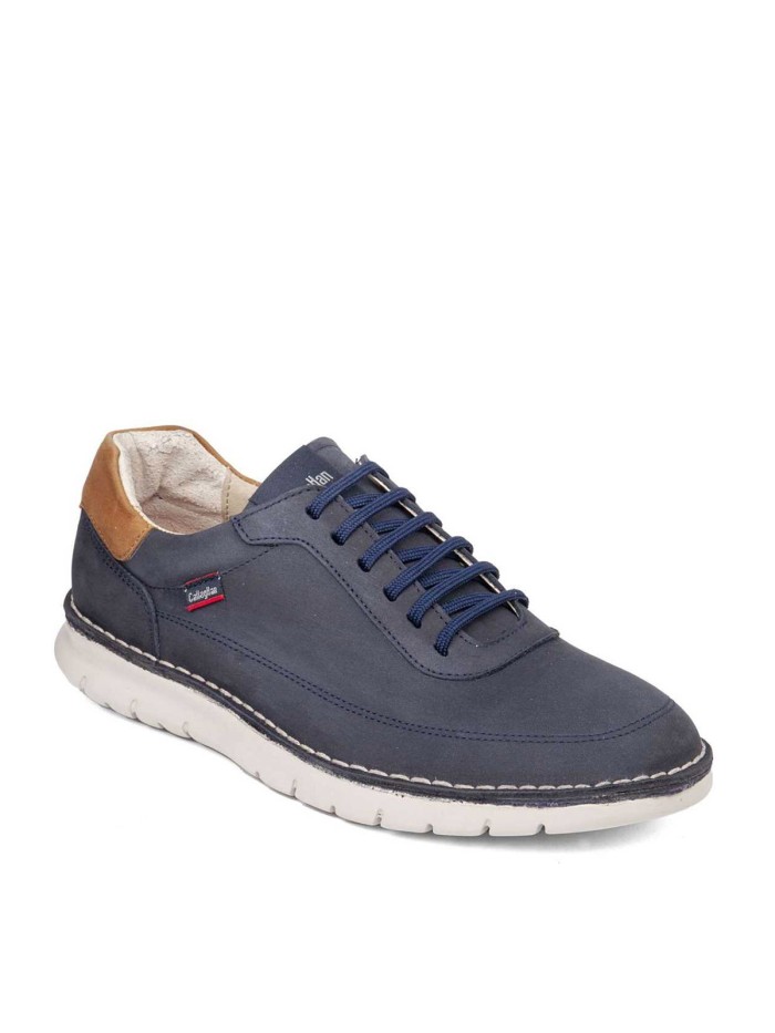 ZAPATO DE PIEL CON CORDONES CALLAGHAN Awat-V. 47104 AZUL