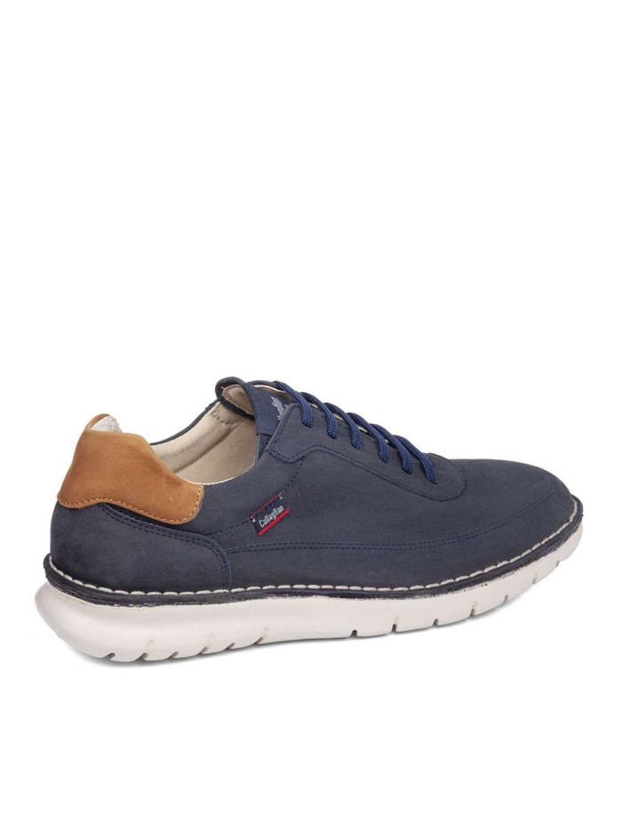 ZAPATO DE PIEL CON CORDONES CALLAGHAN Awat-V. 47104 AZUL