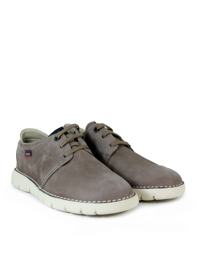 ZAPATO DE PIEL CON CORDONES CALLAGHAN FLEXIBLE 57700 TAUPE