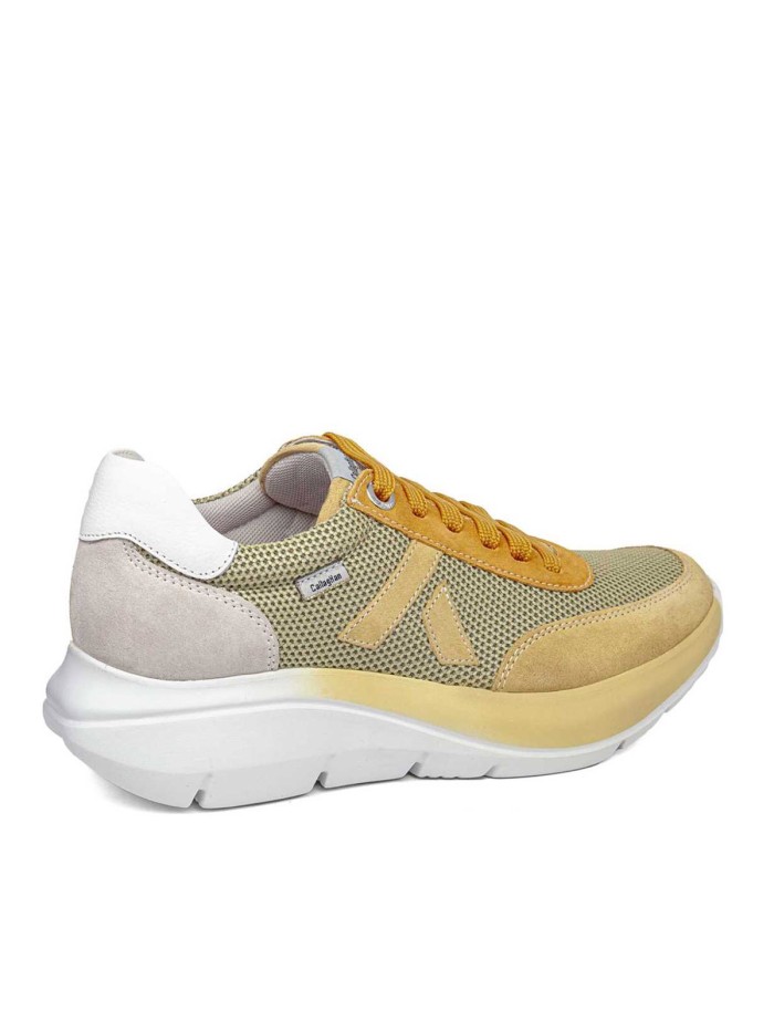 ZAPATILLAS CASUAL DE CORDONES DE MUJER CALLAGHAN PESCA 62400.4 CREMA