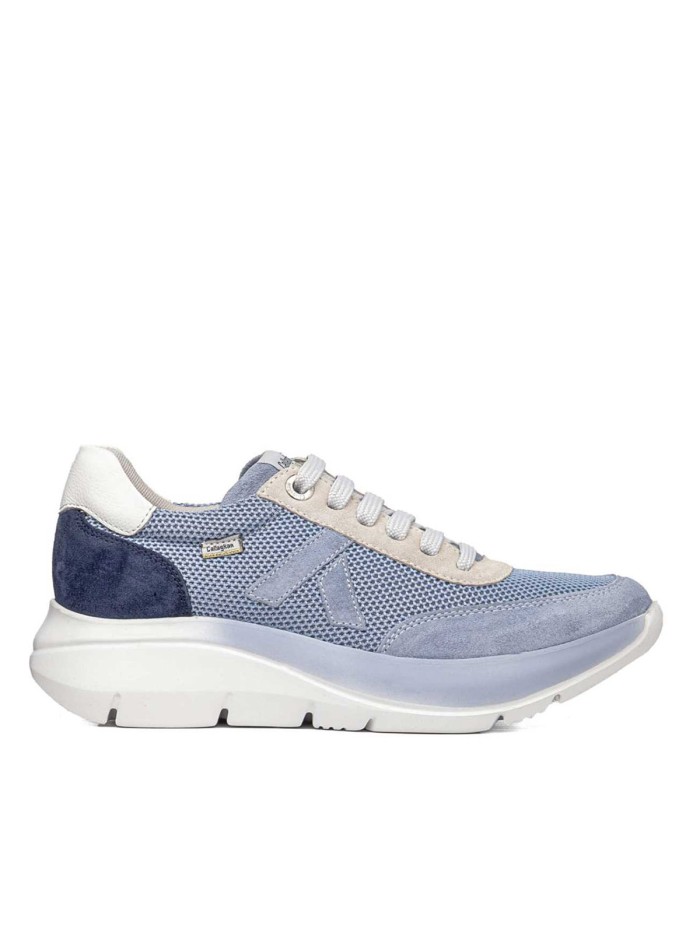 ZAPATILLAS CASUAL DE MUJER CON CORDONES CALLAGHAN PESCA 62400.2 CELESTE