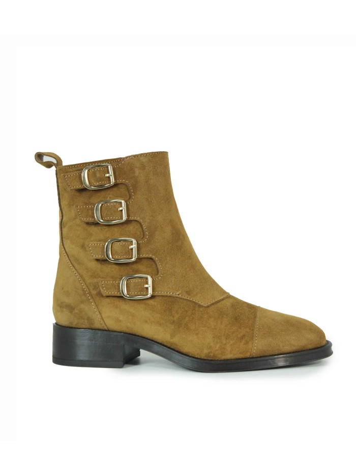 BOTINES DE MUJER DE PIEL 2322-1101 CUERO