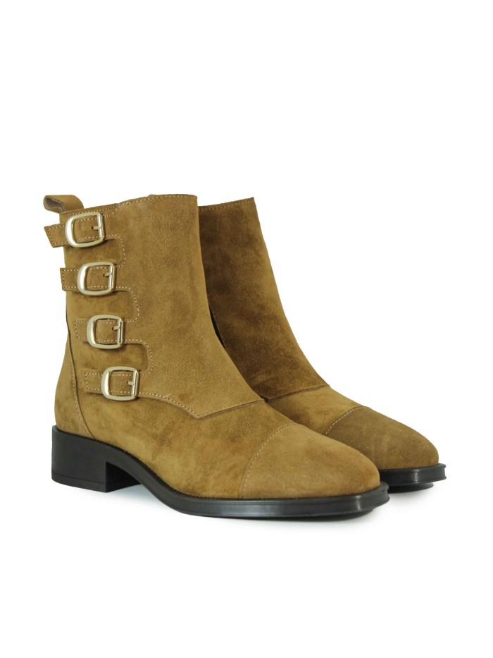 BOTINES DE MUJER DE PIEL 2322-1101 CUERO