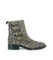 BOTINES MUJER DE PIEL CON HEBILLAS ALPE 2322-1134 GRIS