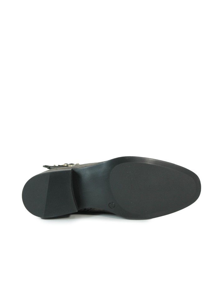 BOTINES MUJER DE PIEL CON HEBILLAS ALPE 2322-1134 GRIS