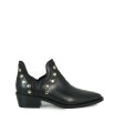 BOTINES DE MUJER DE PIEL CON TACÓN 2551-1705 NEGRO