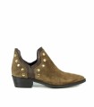 BOTINES DE MUJER DE PIEL CON TACÓN 2551-1146 CUERO
