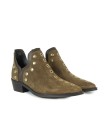 BOTINES DE MUJER DE PIEL CON TACÓN 2551-1146 CUERO
