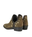 BOTINES DE MUJER DE PIEL CON TACÓN 2551-1146 CUERO