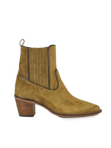 BOTINES DE MUJER DE PIEL CON TACÓN 5213-1101 CUERO