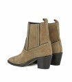 BOTINES DE MUJER DE PIEL CON TACÓN 5213-1109 TAUPE