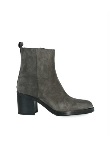 BOTÍN DE MUJER EN SERRAJE CON TACÓN ALPE 5246-1134 GRIS