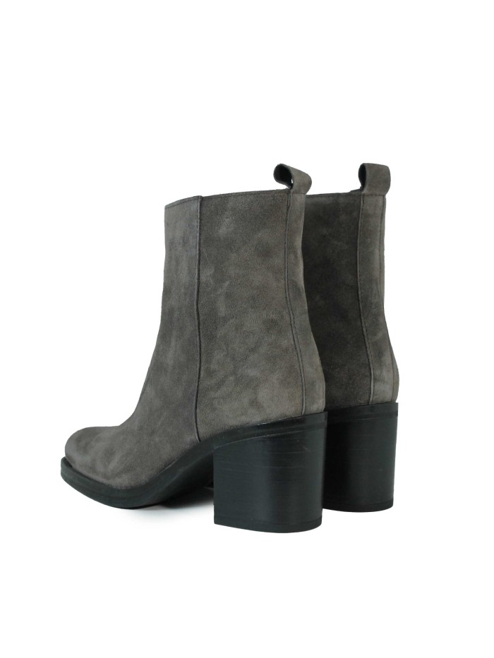 BOTÍN DE MUJER EN SERRAJE CON TACÓN ALPE 5246-1134 GRIS