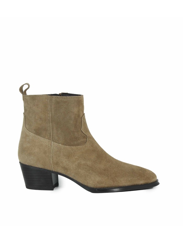 BOTA DE MUJER EN SERRAJE CON TACÓN ALPE CAMDEN 5266-1109 TAUPE