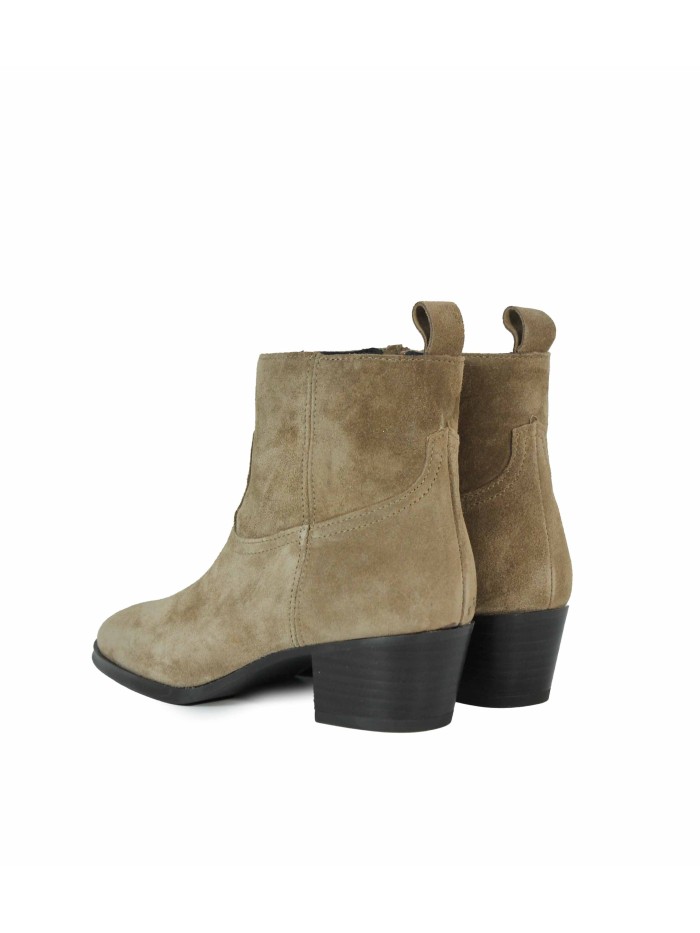 BOTA DE MUJER EN SERRAJE CON TACÓN ALPE CAMDEN 5266-1109 TAUPE