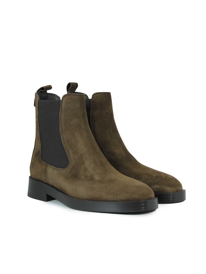 BOTA MARRÓN DE MUJER EN SERRAJE CON TACÓN ALPE CAMDEN 5219-1146