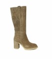 BOTA DE MUJER EN SERRAJE CON TACÓN ALPE 5514-1109 TAUPE