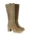 BOTA DE MUJER EN SERRAJE CON TACÓN ALPE 5514-1109 TAUPE
