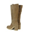 BOTA DE MUJER EN SERRAJE CON TACÓN ALPE 5514-1109 TAUPE