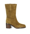 BOTA CUERO DE MUJER EN SERRAJE CON TACÓN ALPE CAMDEN 5530-1101
