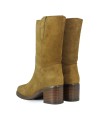 BOTA CUERO DE MUJER EN SERRAJE CON TACÓN ALPE CAMDEN 5530-1101