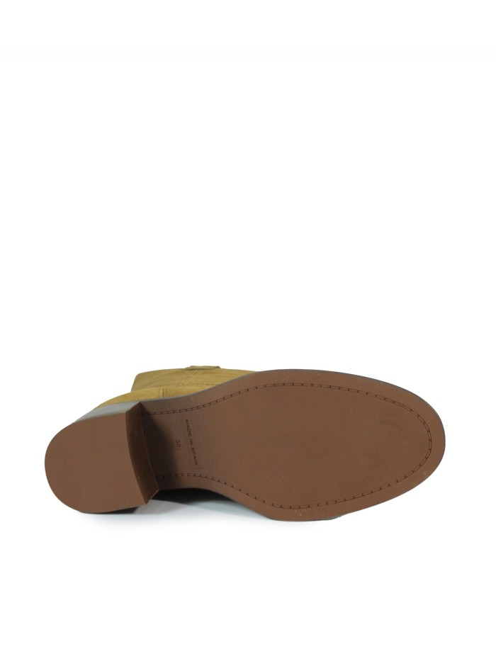 BOTA CUERO DE MUJER EN SERRAJE CON TACÓN ALPE CAMDEN 5530-1101