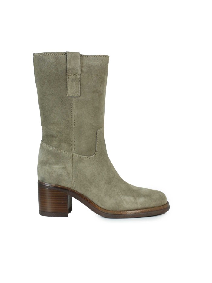 BOTA DE MUJER EN SERRAJE CON TACÓN ALPE CAMDEN 5530-1137 TAUPE
