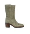BOTA DE MUJER EN SERRAJE CON TACÓN ALPE CAMDEN 5530-1137 TAUPE