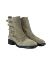 BOTINES MUJER DE PIEL CON HEBILLAS ALPE 2322-1137 GRIS