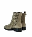 BOTINES MUJER DE PIEL CON HEBILLAS ALPE 2322-1137 GRIS