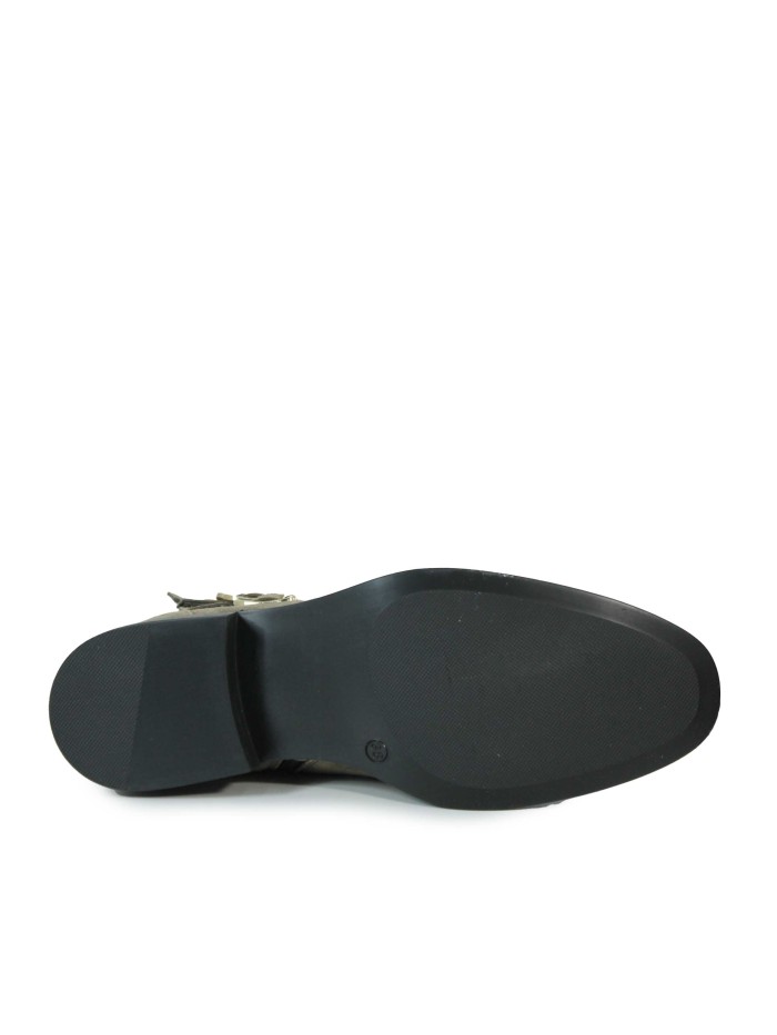 BOTINES MUJER DE PIEL CON HEBILLAS ALPE 2322-1137 GRIS