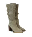 BOTA DE MUJER EN SERRAJE CON TACÓN ALPE CAMDEN 5219-1137 TAUPE