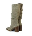 BOTA DE MUJER EN SERRAJE CON TACÓN ALPE CAMDEN 5219-1137 TAUPE