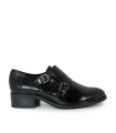 ZAPATO DE PIEL CON HEBILLAS DE MUJER APLAUSO SIERRA 36300 NEGRO