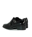 ZAPATO DE PIEL CON HEBILLAS DE MUJER APLAUSO SIERRA 36300 NEGRO