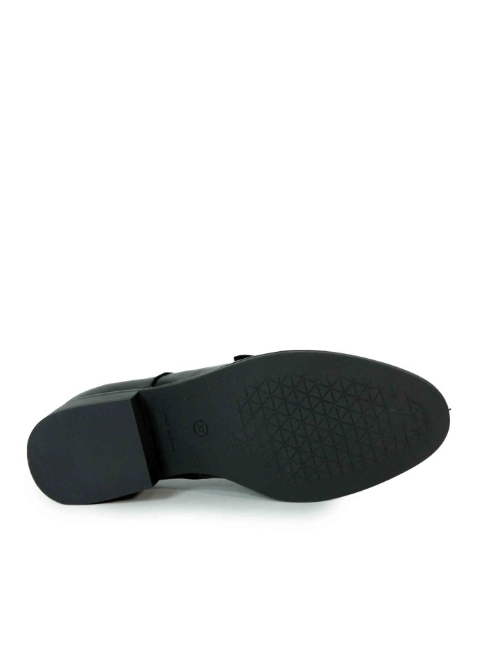 ZAPATO DE PIEL CON HEBILLAS DE MUJER APLAUSO SIERRA 36300 NEGRO
