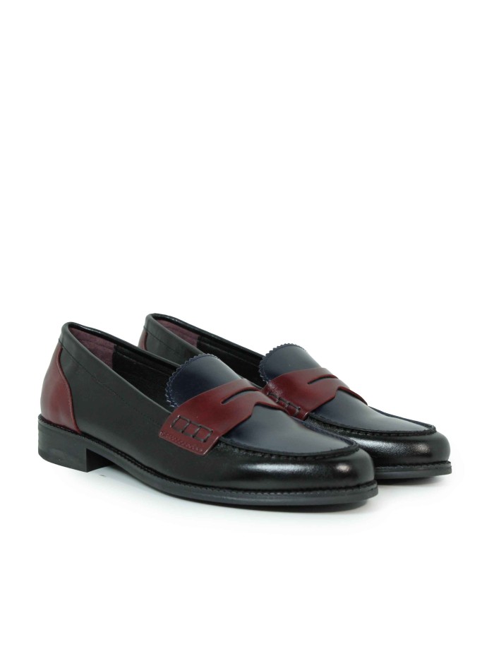 ZAPATO MOCASÍN ELEGANTE PLANO APLAUSO 22539 NEGRO